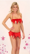 Красный сексуальный YYJ Женские бикини Рождество Очаровательный костюм