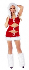 Красный сексуальный YYJ Hoodie женщин Christmas Party Костюм Костюм